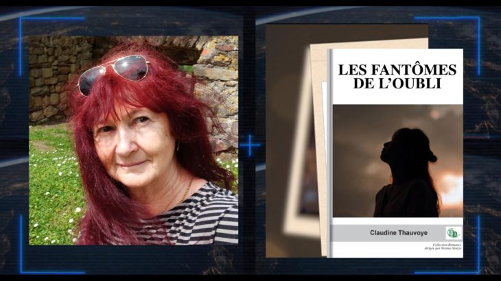 Claudine Thauvoye présentant son roman Les fantômes de l’oubli au Salon du livre de Walhain 2026