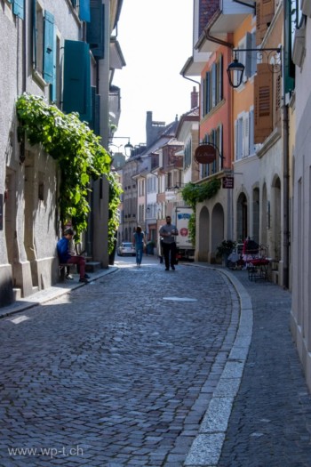 Une zone piétonne de la ville de Lutry